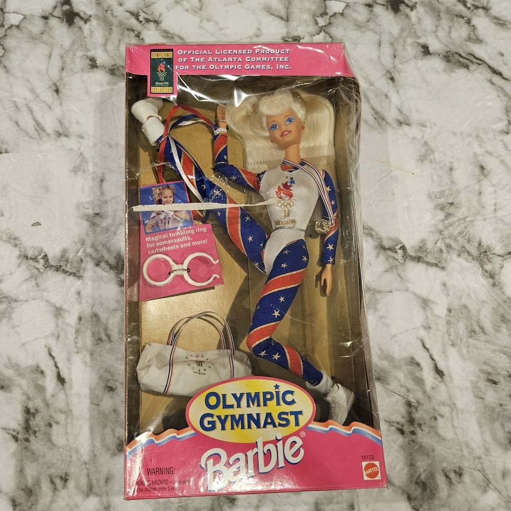 1996 Olympic Gymnast Barbie Atlanta 1996 – Box Damage, Opened Seal